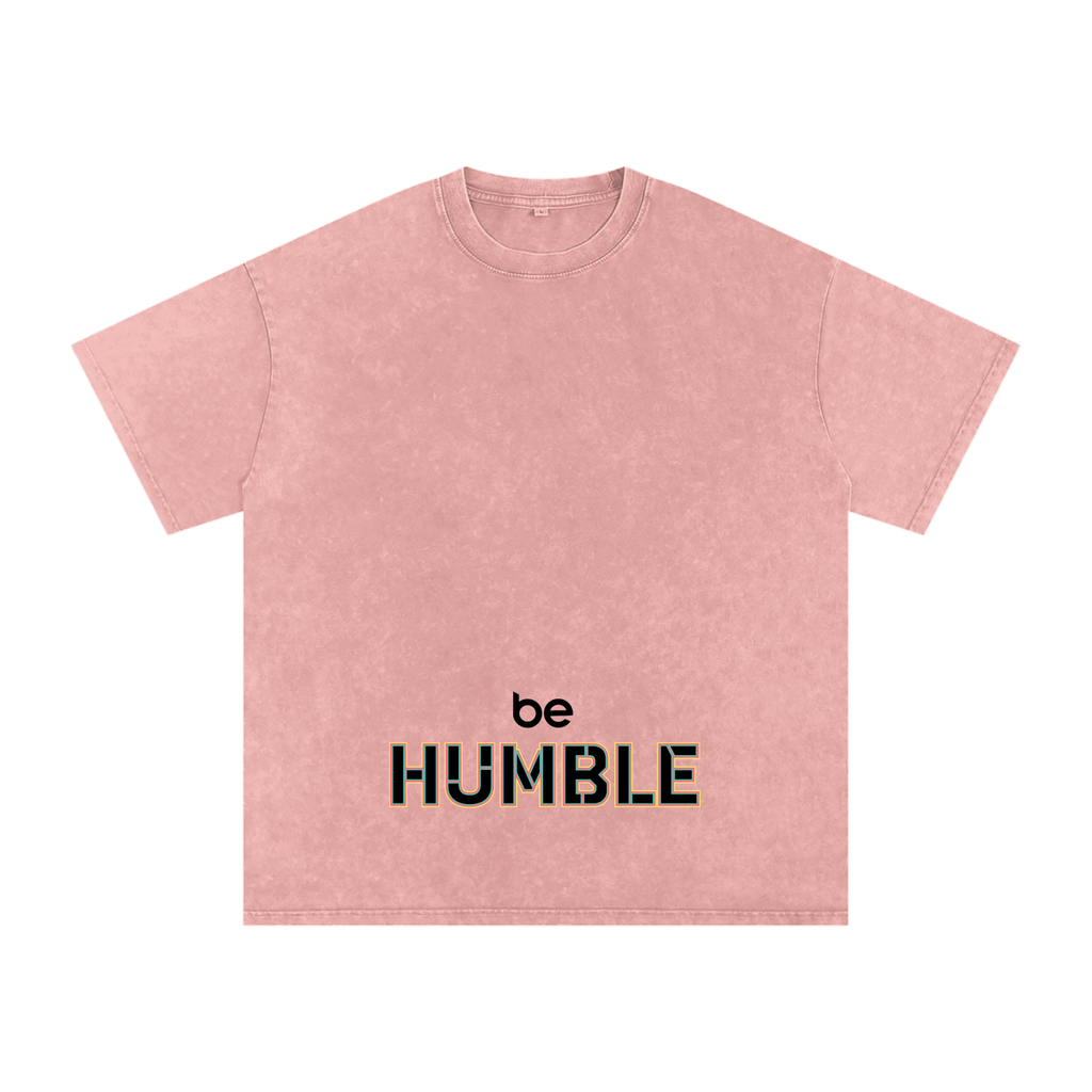 Be Humble S1 Snow Washed Oversized Cotton T-Shirt