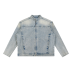 Be Humble S1 Vintage Wash Zip Denim Jacket