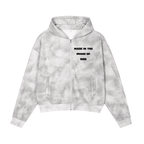Created S2 Dirty Washed Zip-Up Fleece Hoodie