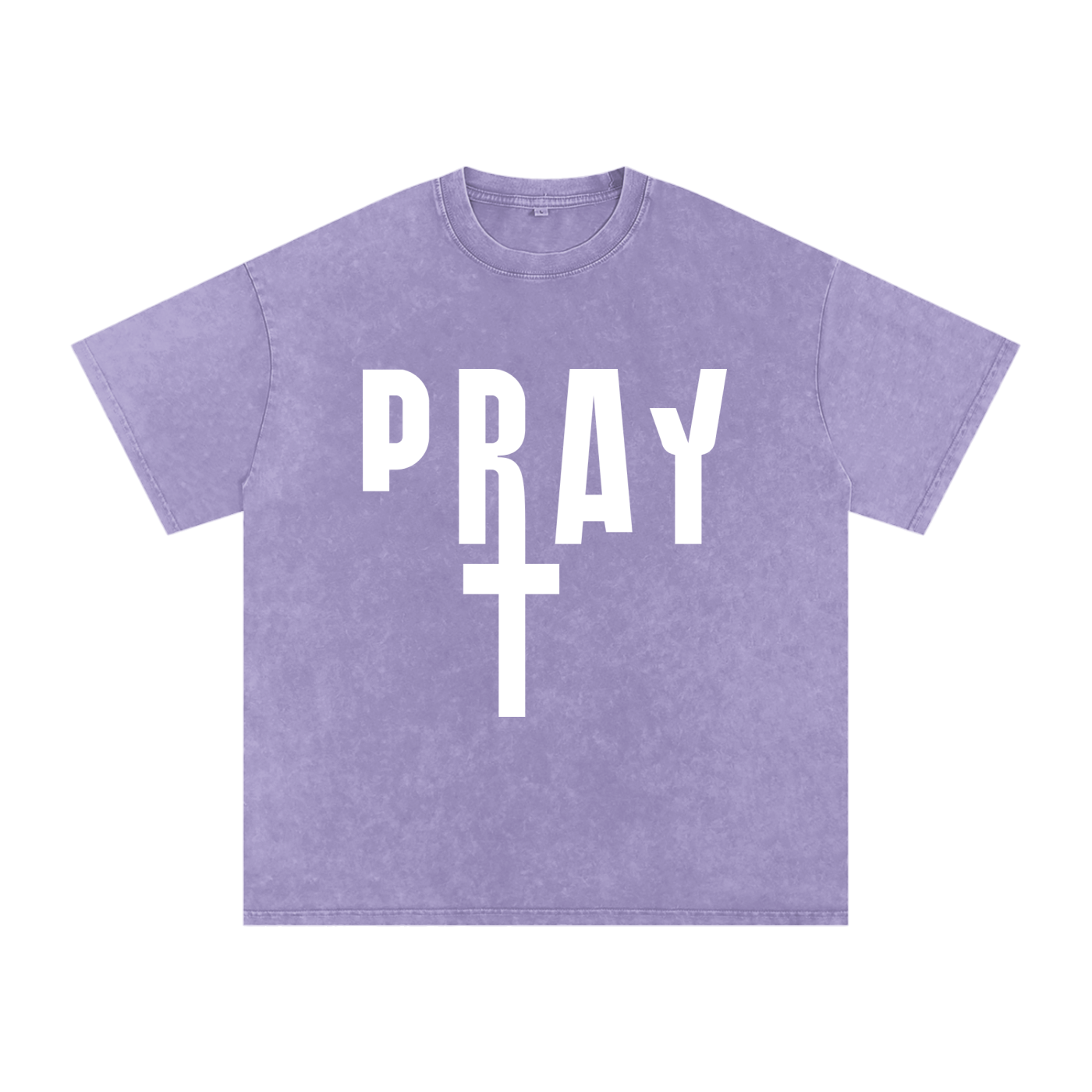 Pray S7 Snow Washed Oversized Cotton T-Shirt