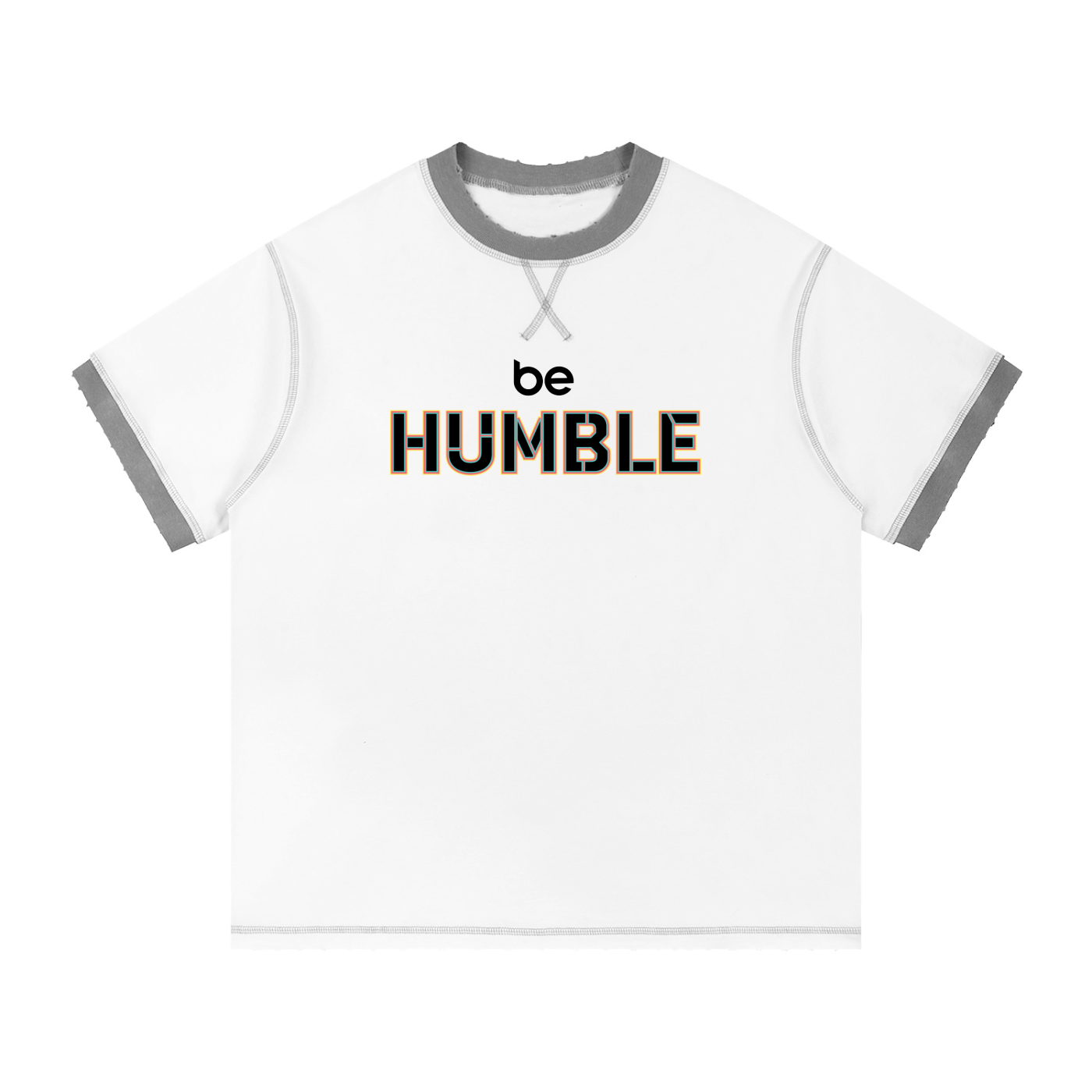 Be Humble S1 Contrast-Stitched Cotton T-Shirt