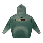 Be Humble S1 Vintage Washed Frayed Fleece Hoodie