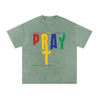 Pray S7 Snow Washed Oversized Cotton T-Shirt