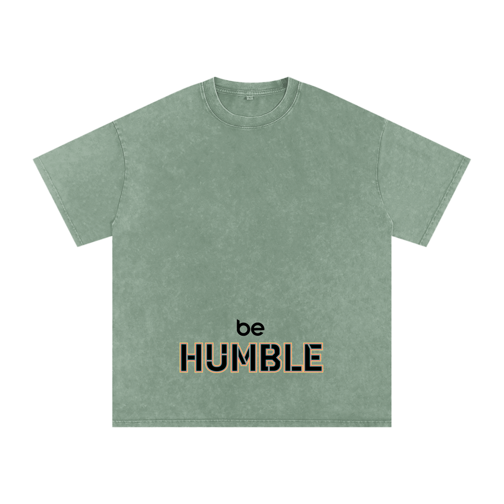Be Humble S1 Snow Washed Oversized Cotton T-Shirt
