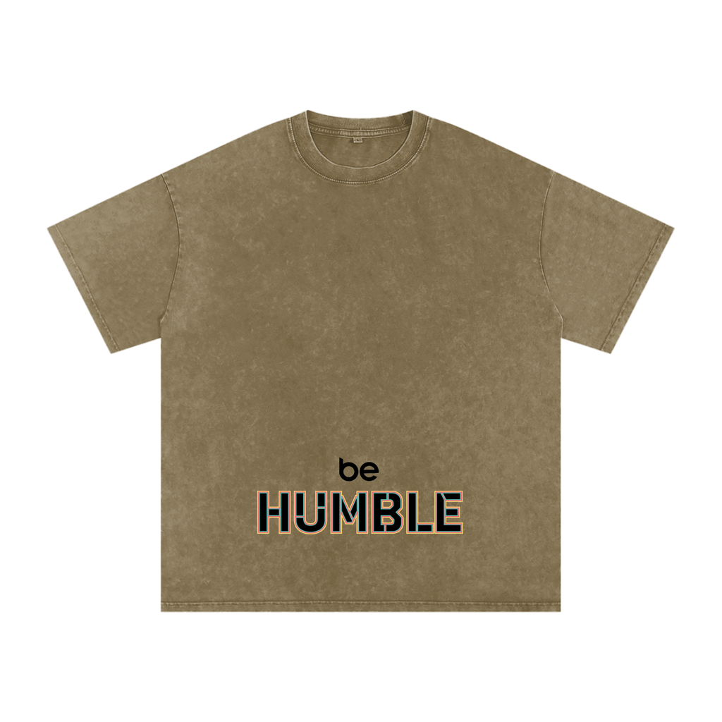 Be Humble S1 Snow Washed Oversized Cotton T-Shirt