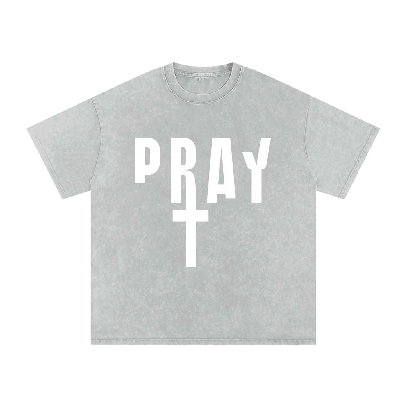 Pray S7 Snow Washed Oversized Cotton T-Shirt