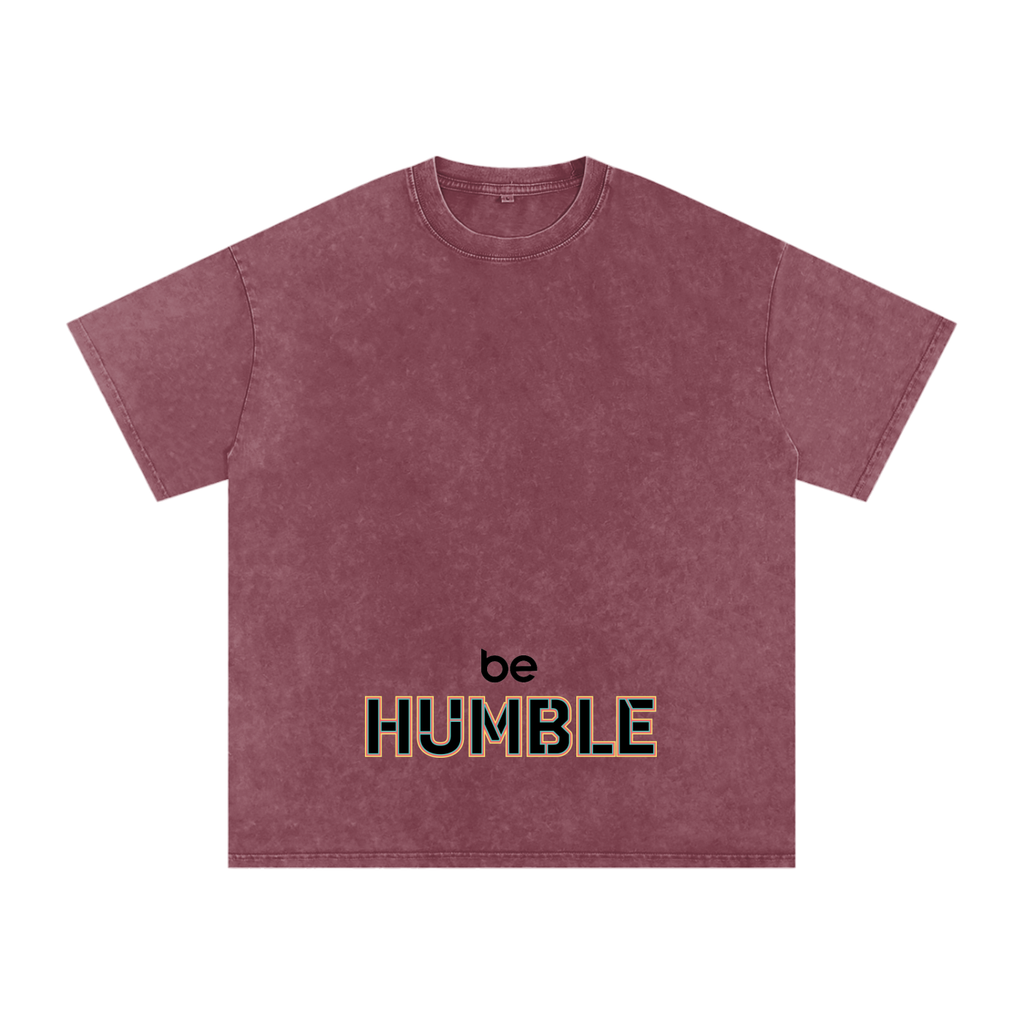 Be Humble S1 Snow Washed Oversized Cotton T-Shirt