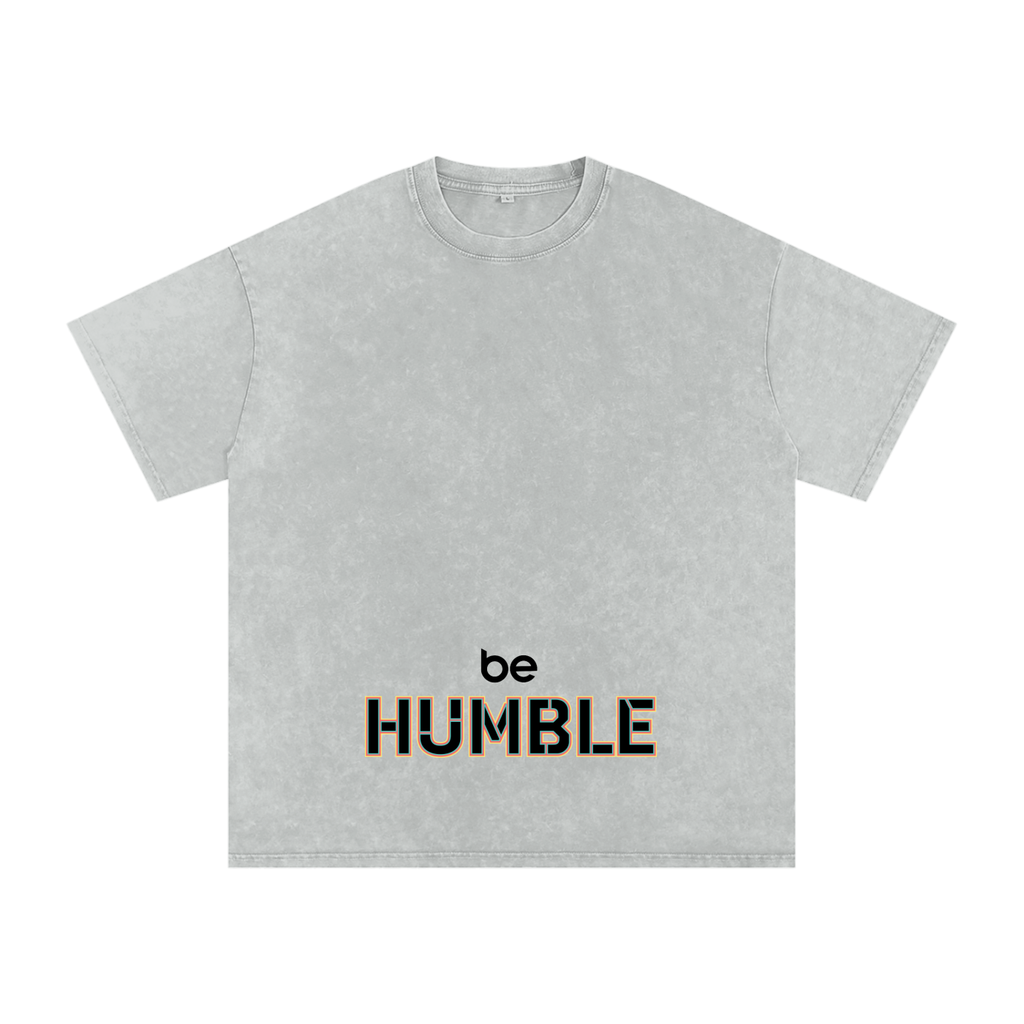 Be Humble S1 Snow Washed Oversized Cotton T-Shirt