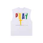 Pray S7 Raw Edge Cotton Tank Top