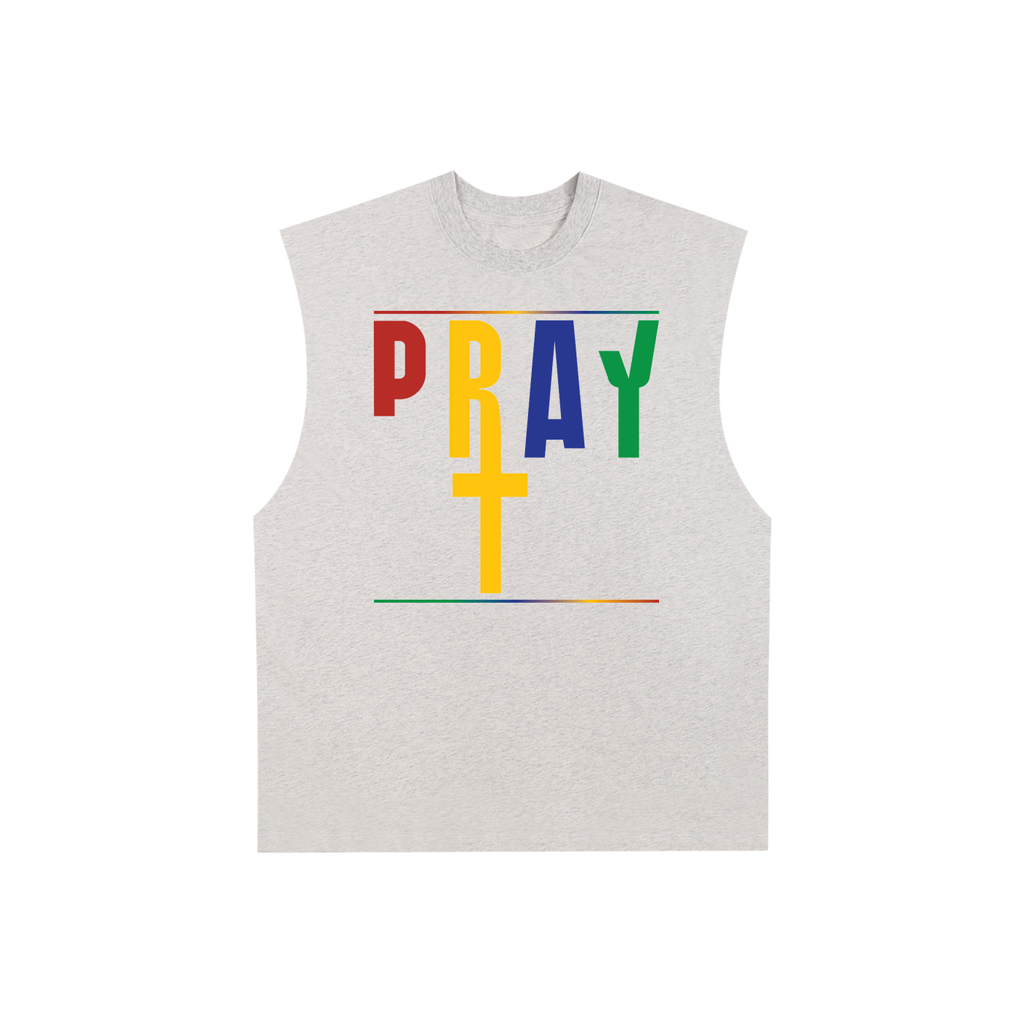 Pray S7 Raw Edge Cotton Tank Top