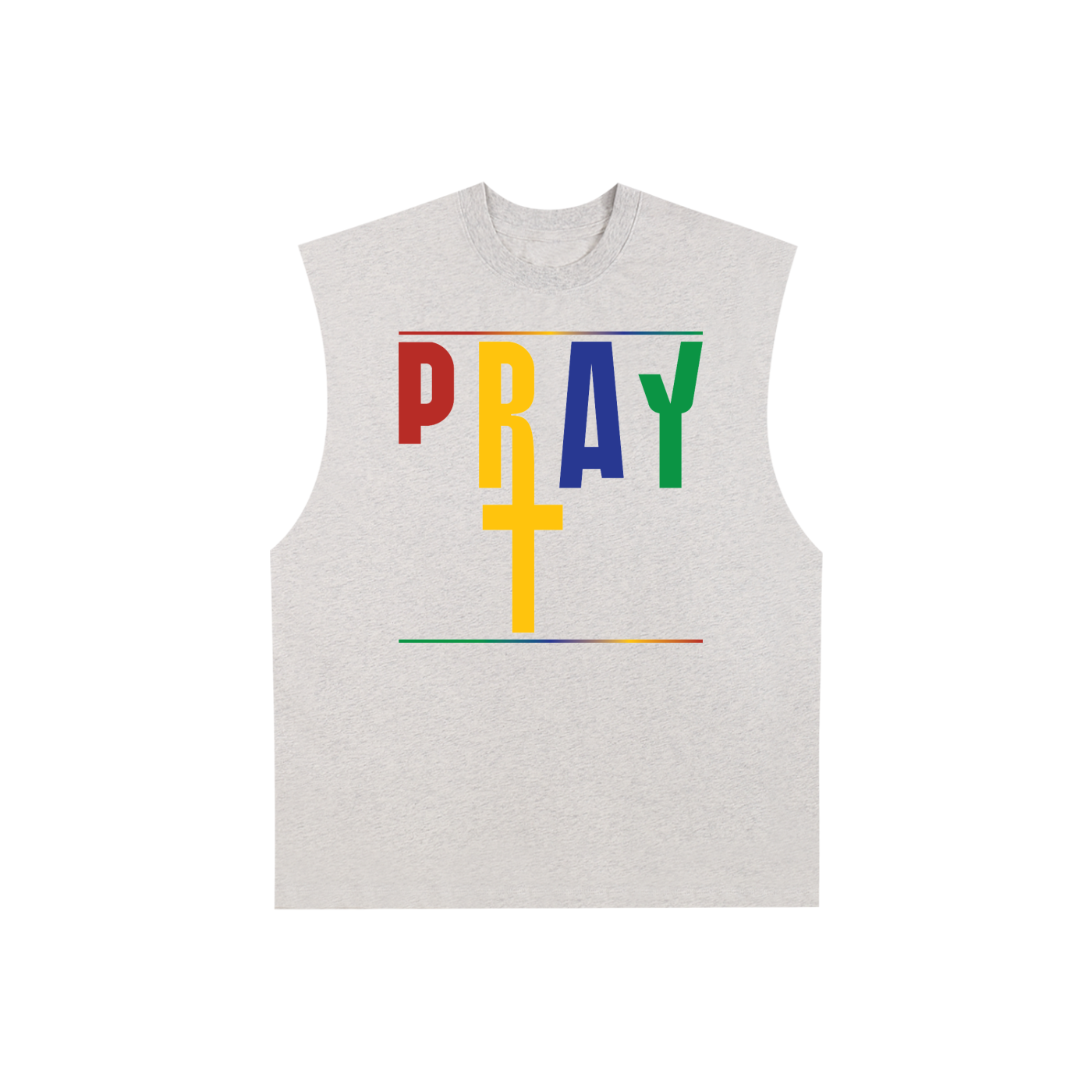 Pray S7 Raw Edge Cotton Tank Top