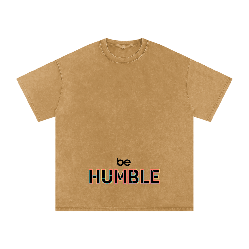 Be Humble S1 Snow Washed Oversized Cotton T-Shirt