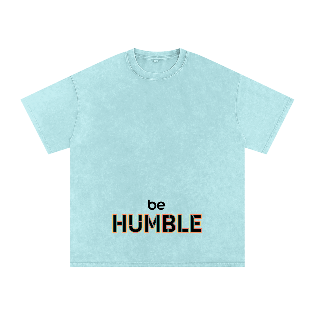 Be Humble S1 Snow Washed Oversized Cotton T-Shirt