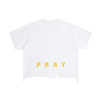 Pray S5 Vintage Wash Boxy Distressed Hem T-Shirt