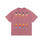 Pray S5 Vintage Washed Oversized Cotton T-Shirt