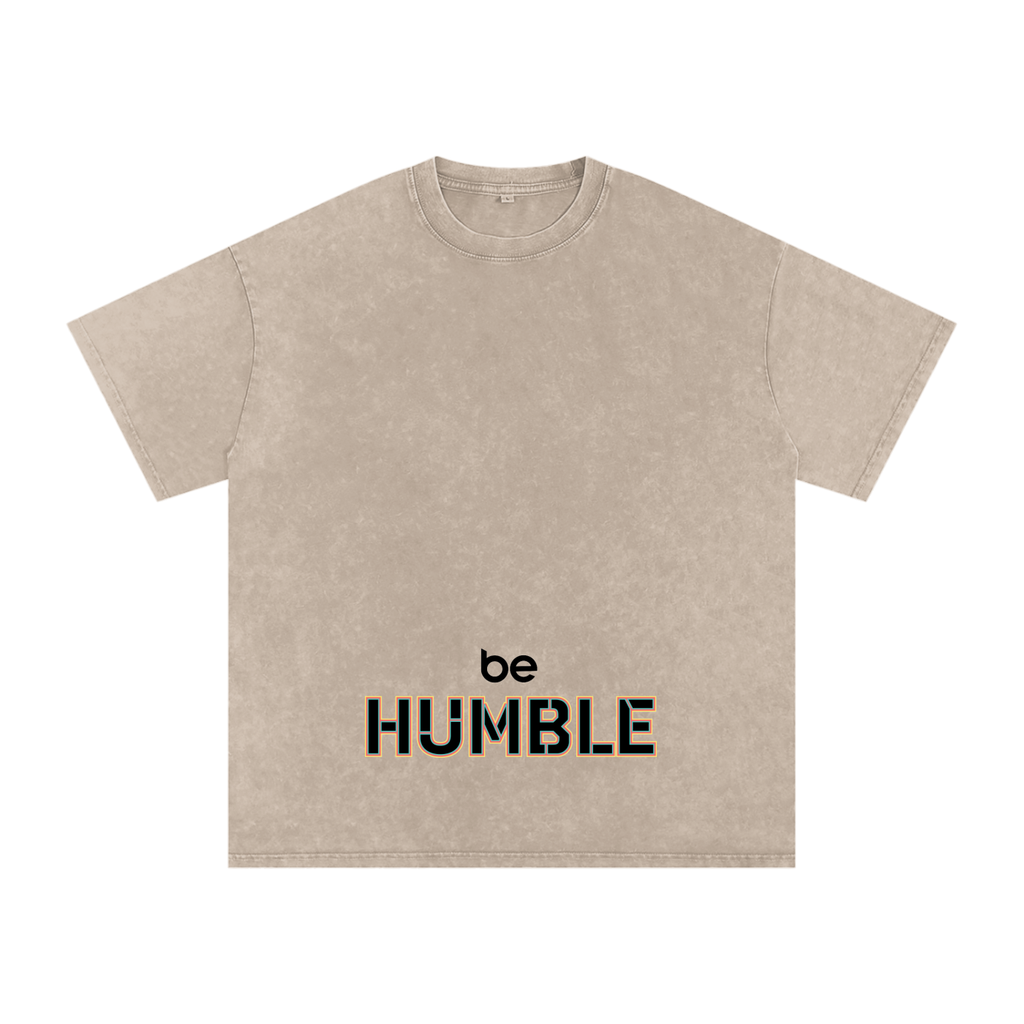 Be Humble S1 Snow Washed Oversized Cotton T-Shirt