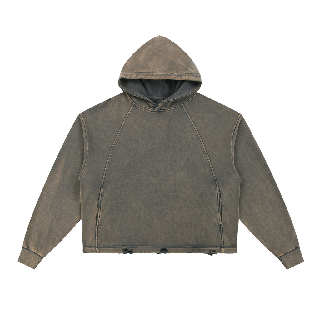 Be Humble S1 Vintage Washed Frayed-Hem Hoodie