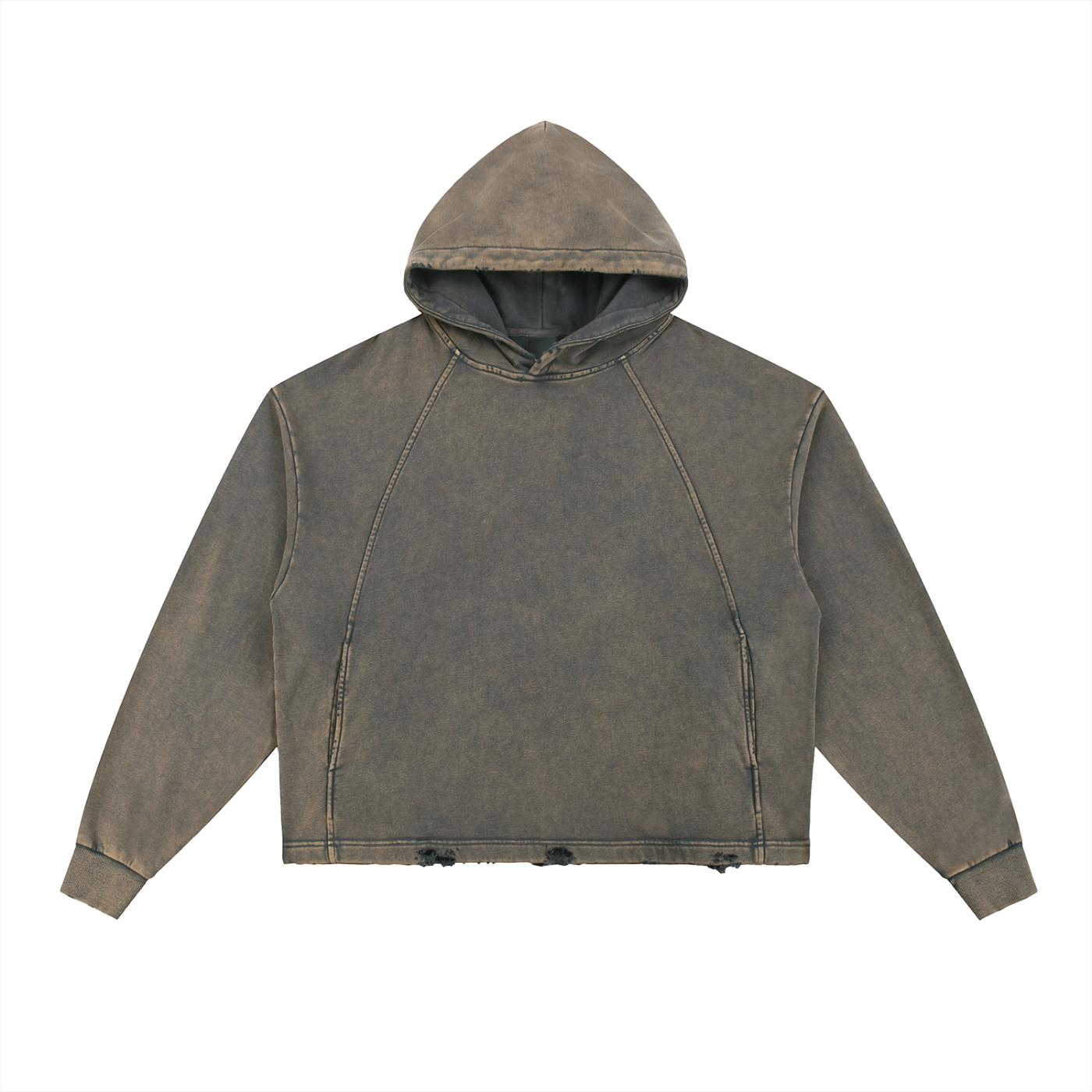 Be Humble S1 Vintage Washed Frayed-Hem Hoodie