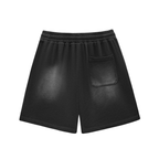 Pray S5 Sun Fade Raw Edge Cotton Shorts