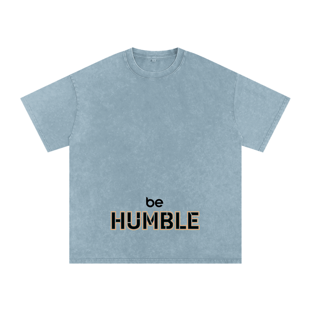 Be Humble S1 Snow Washed Oversized Cotton T-Shirt