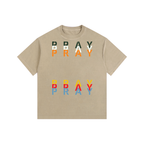 Pray S5 Vintage Washed Oversized Cotton T-Shirt