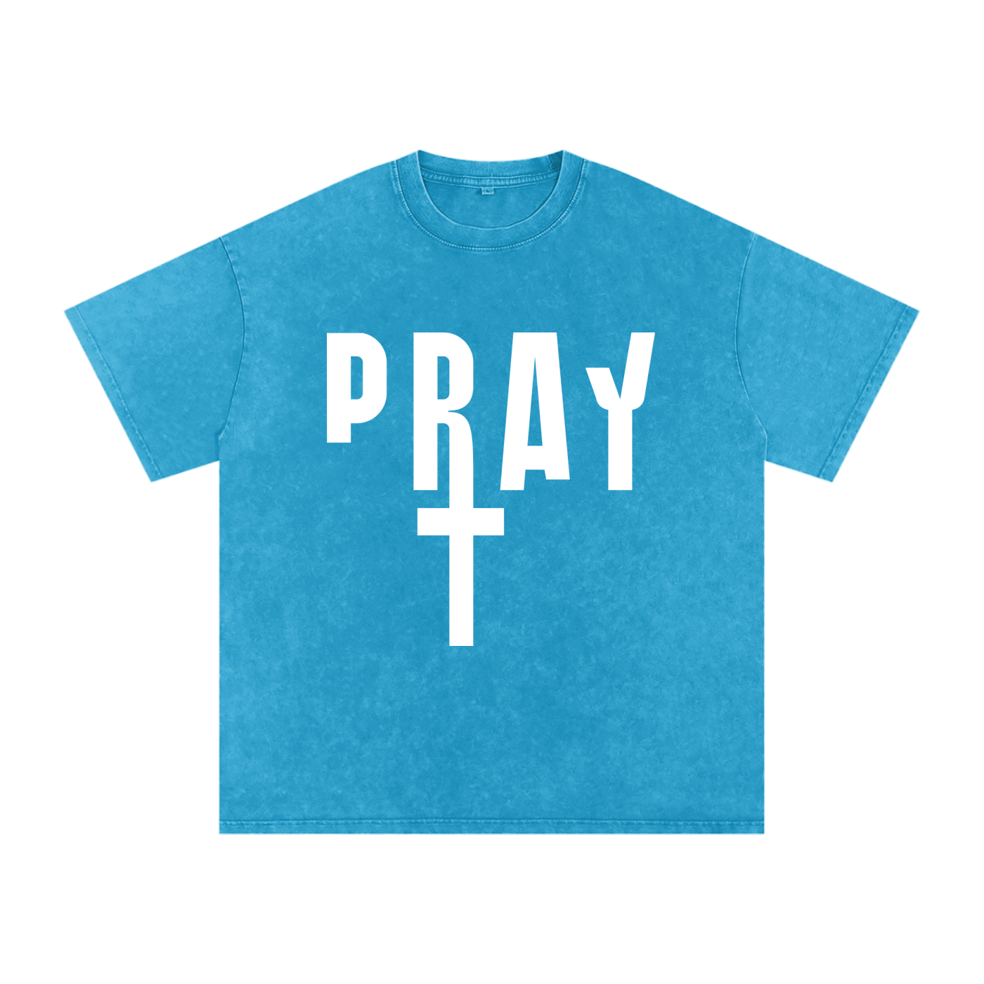 Pray S7 Snow Washed Oversized Cotton T-Shirt