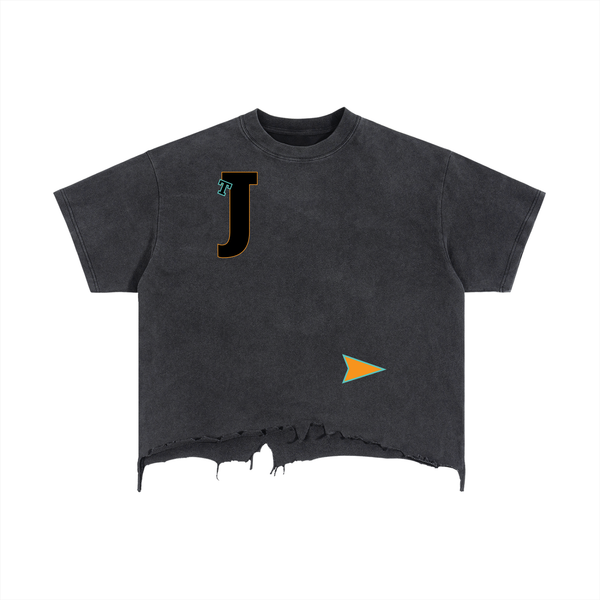 Team Jesus S1 Boxy Distressed Hem T-Shirt