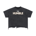 Be Humble S1 Vintage Wash Boxy Distressed Hem T-Shirt