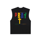 Pray S7 Raw Edge Cotton Tank Top