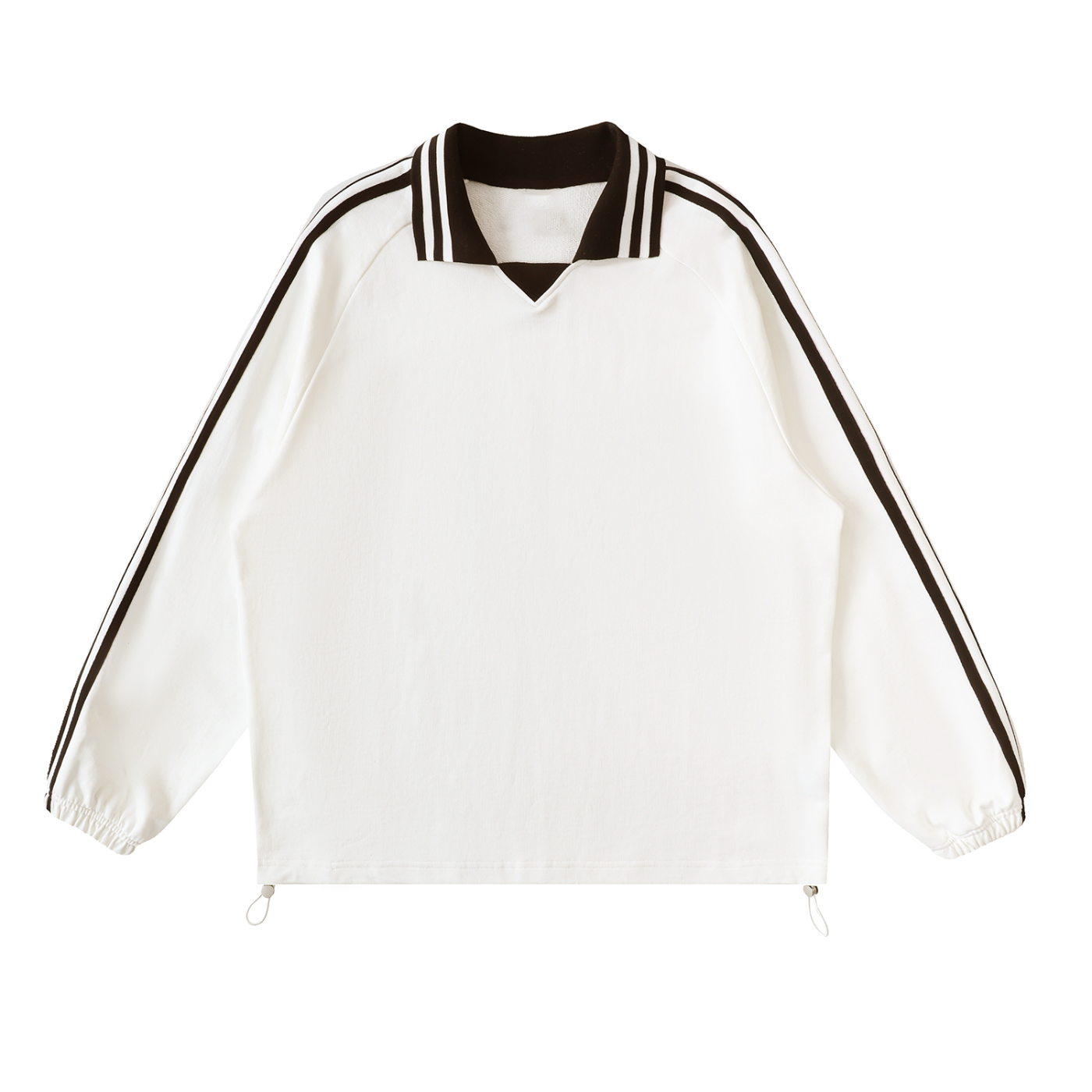 Pray S7 Contrast Striped Lapel Collar Sweatshirt