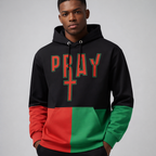 Pray S7 Hoodie Green.Red